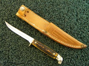 Case XX USA 1965-69 Stag M5F Sheath Knife - Mint