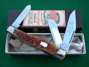 Schatt & Morgan Titusville PA. 1991 Bone Railsplitter Stockman - NIB