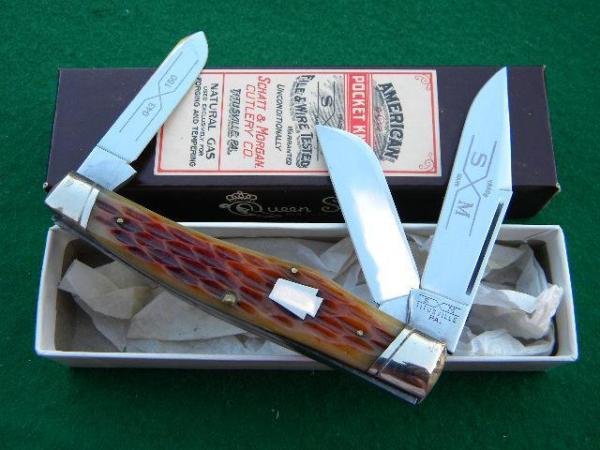 Schatt & Morgan Titusville PA. 1991 Bone Railsplitter Stockman - NIB Schatt & Morgan Titusville PA. 1991 Bone Railsplitter Stockman - NIB