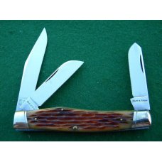 Schatt & Morgan Titusville PA. 1991 Bone Railsplitter Stockman - NIB Schatt & Morgan Titusville PA. 1991 Bone Railsplitter Stockman - NIB