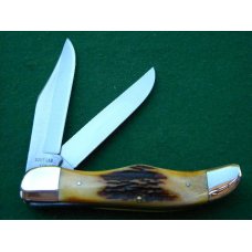 Case XX Stainless USA 5265 SAB SSP 3 Dot (1977) Blue Sroll Stag Folding Hunter Knife - Mint Case XX Stainless USA 5265 SAB SSP 3 Dot (1977) Blue Sroll Stag Folding Hunter Knife - Mint