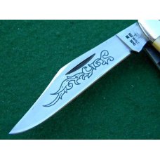 Case XX Stainless USA 5347 HP SSP 3 Dot (1977) Blue Sroll Stag Stockman Knife - Mint Case XX Stainless USA 5347 HP SSP 3 Dot (1977) Blue Sroll Stag Stockman Knife - Mint
