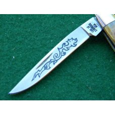 Case XX Stainless USA 5233 SSP 3 Dot (1977) Blue Sroll Stag 2 Blade Pen Knife - Mint Case XX Stainless USA 5233 SSP 3 Dot (1977) Blue Sroll Stag 2 Blade Pen Knife - Mint