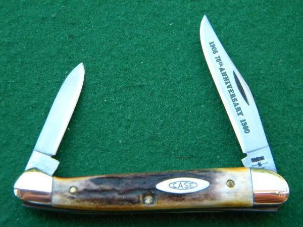 Case XX SS USA 52109X SSP 10 Dot (1980) 75th Anniversary Stag Baby Copperhead Knife - Mint Case XX SS USA 52109X SSP 10 Dot (1980) 75th Anniversary Stag Baby Copperhead Knife - Mint