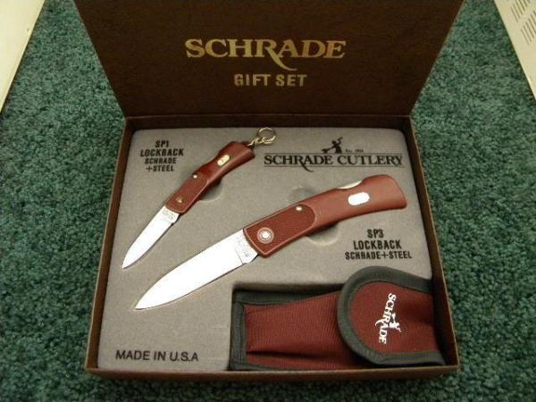Schrade Gift Set USA SP1 & SP3 Lockback Knives - NIB