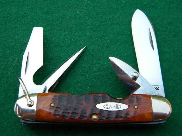 Case XX USA 9 Dot (1971) Bone 6445 R Scout / Electritions Knife - Mint Case XX USA 9 Dot (1971) Bone 6445 R Scout / Electritions Knife - Mint