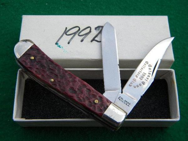 Col. Coon Tenn., USA 1992 Bone Mini Trapper *Fileworked* Col. Coon Tenn., USA 1992 Bone Mini Trapper *Fileworked*