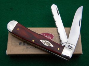 Case XX USA 1 Dot (1999) Rosewood 7254 SS Trapper Knife - NIB