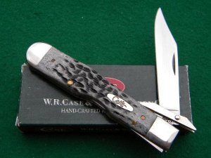 Case XX 2002 USA Black Bone 6111 1/2 SS Cheetah Knife - NIB
