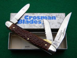 Crossman Blades 910A Stainless USA Delrin Linerlock Stockman - NIB