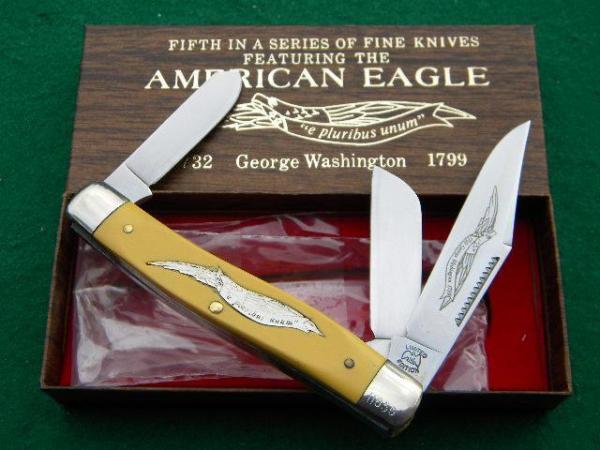 American Eagle Parker Schrade Walden Cut. E5 USA 1732 George Washington 1799 Stockman Knife - NIB American Eagle Parker Schrade Walden Cut. E5 USA 1732 George Washington 1799 Stockman Knife - NIB