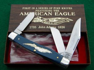 American Eagle Parker Schrade Walden Cut. E2 USA 1735 John Adams 1826 Stockman Knife - NIB