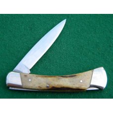 Custom Stag Folding Lockback Knife by A.M. Mayhall - C. 1960's Custom Stag Folding Lockback Knife by A.M. Mayhall - C. 1960's