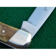 Custom Stag Folding Lockback Knife by A.M. Mayhall - C. 1960's Custom Stag Folding Lockback Knife by A.M. Mayhall - C. 1960's