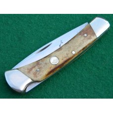 Custom Stag Folding Lockback Knife by A.M. Mayhall - C. 1960's Custom Stag Folding Lockback Knife by A.M. Mayhall - C. 1960's