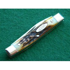Case XX Stainless USA 52033 SSP 3 Dot (1977) Blue Sroll Stag 2 Blade Pen Knife - Mint Case XX Stainless USA 52033 SSP 3 Dot (1977) Blue Sroll Stag 2 Blade Pen Knife - Mint