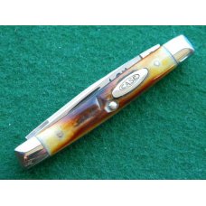 Case XX Stainless USA 5233 SSP 3 Dot (1977) Blue Sroll Stag 2 Blade Pen Knife - Mint Case XX Stainless USA 5233 SSP 3 Dot (1977) Blue Sroll Stag 2 Blade Pen Knife - Mint