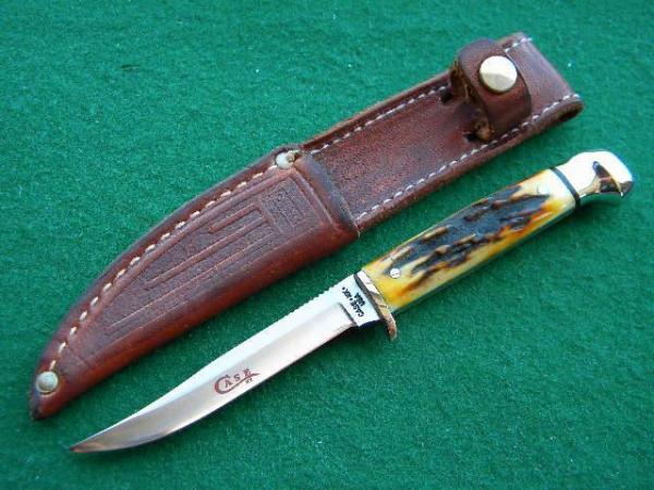 Case XX USA 2 Dot (1978) Stag M5F Red Etch Sheath Knife - Mint Case XX USA 2 Dot (1978) Stag M5F Red Etch Sheath Knife - Mint