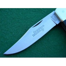 Crosman Blades 956A Stainless USA Wood Lockback Knife & Leather Pouch - NIB