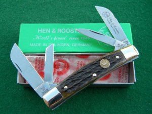 Hen & Rooster Bertram Cutlery 344-AP Solingen Germany Bone Congress - NIB