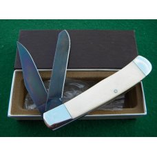 Bear MGC USA Genuine Ivory Trapper with Gun Blued Blades - NIB Bear MGC USA Genuine Ivory Trapper with Gun Blued Blades - NIB