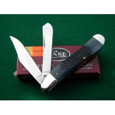 Case XX USA 2 Dot (1998) Blue Bone 6240 SS Dog Leg Trapper Knife - NIB