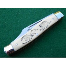 Schrade USA SC505 Stockman Raccoons Scrimshaw - NIB Schrade USA SC505 Stockman Raccoons Scrimshaw - NIB