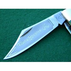 Fight'n Rooster Green & Gold Swirl Fancy Stockman Knife - Mint Fight'n Rooster Green & Gold Swirl Fancy Stockman Knife - Mint