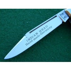 C. Risner Indian Head Hand Made Germany Bone Stockman C. Risner Indian Head Hand Made Germany Bone Stockman