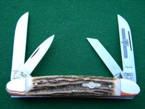 Buck Creek Hand Made Germany Stainless Stag Big Congress Knife