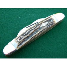 Buck Creek Hand Made Germany Stainless Stag Big Congress Knife Buck Creek Hand Made Germany Stainless Stag Big Congress Knife