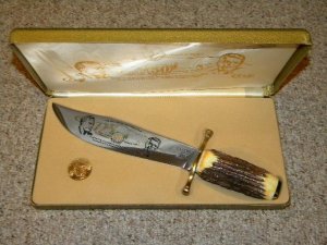 Case 1984 Stag Bowie Knife Reagan & Roosevelt - 50 Years - Great Smoky Mountains National Park - NIB