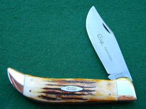 Case XX USA 4 Dot (1976) Stag 5172 SSP Razor Edge Clasp Knife - Mint