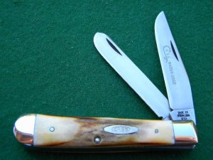 Case XX Stainless USA 4 Dot (1976) Stag 5254 SSP Razor Edge Trapper Knife - Mint
