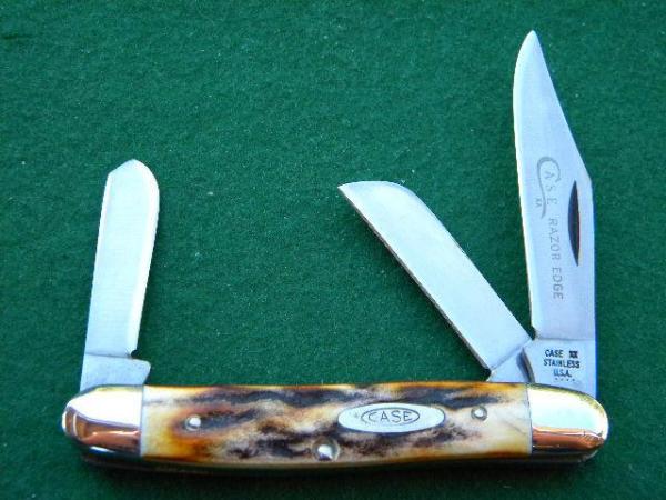Case XX Stainless USA 4 Dot (1976) Stag 5347 HP SSP Razor Edge Stockman Knife - Mint Case XX Stainless USA 4 Dot (1976) Stag 5347 HP SSP Razor Edge Stockman Knife - Mint