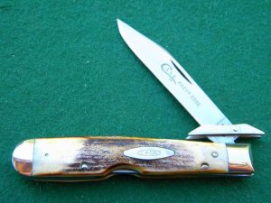 Case XX Stainless USA 4 Dot (1976) Stag 5111 1/2L SSP Razor Edge Cheetah Knife - Mint