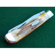 Case XX Stainless USA 2 Dot (1978) Stag 5254 SSP Red Etch Trapper Knife - Mint Case XX Stainless USA 2 Dot (1978) Stag 5254 SSP Red Etch Trapper Knife - Mint