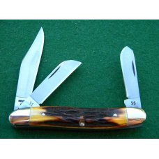 Case XX Stainless USA 2 Dot (1978) Stag 5347 HP SSP Red Etch Trapper Knife - Mint Case XX Stainless USA 2 Dot (1978) Stag 5347 HP SSP Red Etch Trapper Knife - Mint