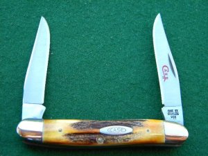 Case XX Stainless USA 2 Dot (1978) Stag Red Etch Muskrat Knife - Mint
