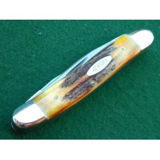 Case XX Stainless USA 2 Dot (1978) Stag Red Etch Muskrat Knife - Mint Case XX Stainless USA 2 Dot (1978) Stag Red Etch Muskrat Knife - Mint