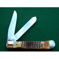 Case XX SS USA 2nd Cut Stag 5254 New Grind 1983 Second Cut Series Trapper Knife - Mint Case XX SS USA 2nd Cut Stag 5254 New Grind 1983 Second Cut Series Trapper Knife - Mint