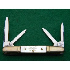 Dixon Cutlery Co. Fancy Carved Pearl Pen Knife - C.1920 Dixon Cutlery Co. Fancy Carved Pearl Pen Knife - C.1920