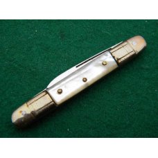 Clark Bros. Germany Carved Pearl Pen Knife - C.1895-1929 Clark Bros. Germany Carved Pearl Pen Knife - C.1895-1929