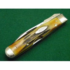 Case XX Stainless USA 3 Dot (1977) Stag 5111 1/2 Blue Scroll Knife - Mint