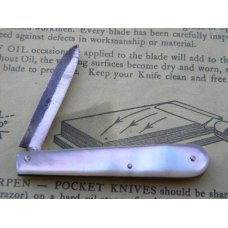 Vintage Fruit Knife Pearl Handles w/Sterling Silver Blade - C. 1896 - Sheffield Vintage Fruit Knife Pearl Handles w/Sterling Silver Blade - C. 1896 - Sheffield