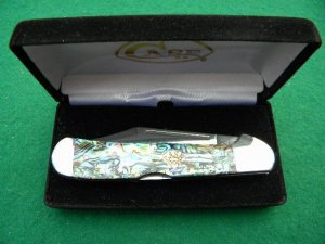 Case XX USA 2000 81549 L SS Genuine Paua Abalone Pearl Copperlock Knife - NIB