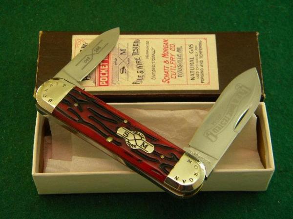 Schatt & Morgan Titusville PA. Bone Sunfish Knife Fire & Wire 5 Series 2 ATS-34 - NIB Schatt & Morgan Titusville PA. Bone Sunfish Knife Fire & Wire 5 Series 2 ATS-34 - NIB