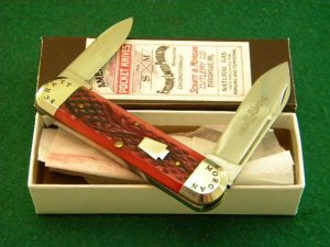 Schatt & Morgan Titusville PA. 2005 Crimson Bone Sunfish Knife - NIB