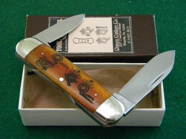 Queen Cutlery Company Dan Burke Scrimshawed Bone #65 Baby Sunfish Knife - NIB Queen Cutlery Company Dan Burke Scrimshawed Bone #65 Baby Sunfish Knife - NIB