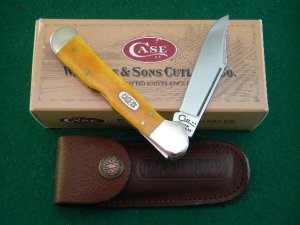 Case XX USA 1998 Dark Orange Smooth Bone 61549L SS Market Test Run Copperlock Knife - NIB